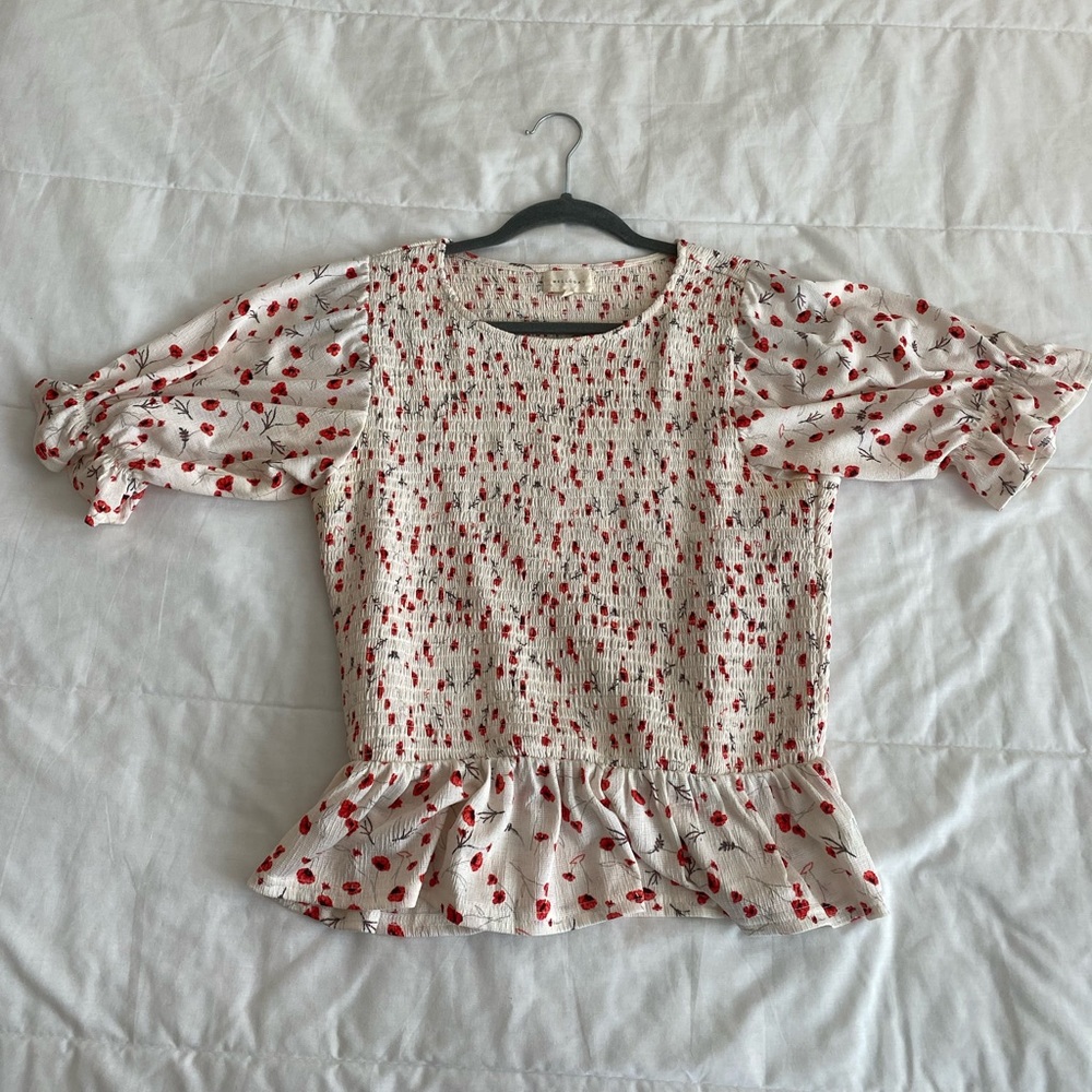 Meloday White Floral Blouse